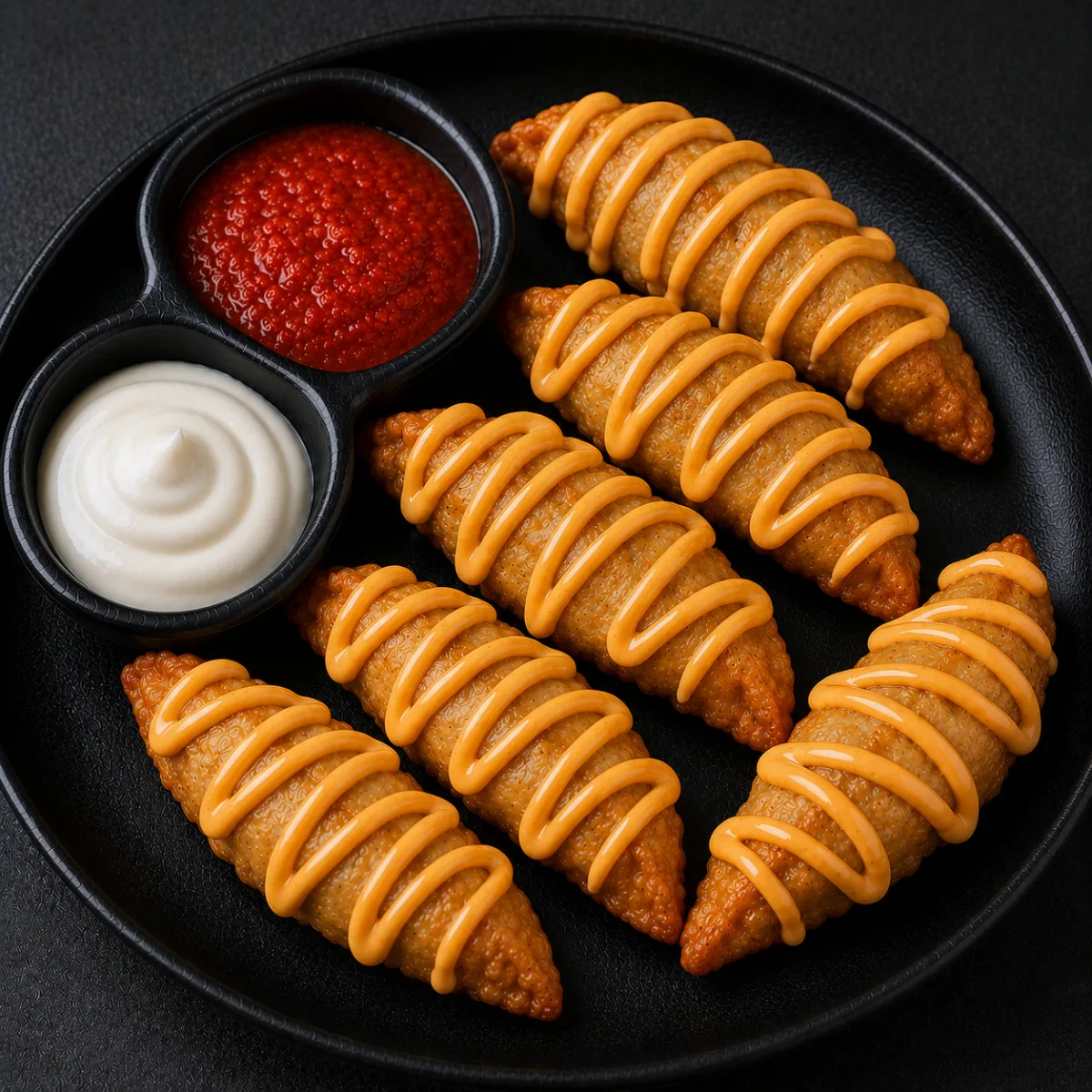 Chicken Peri Peri Sauce Momos Fried (6 pcs)