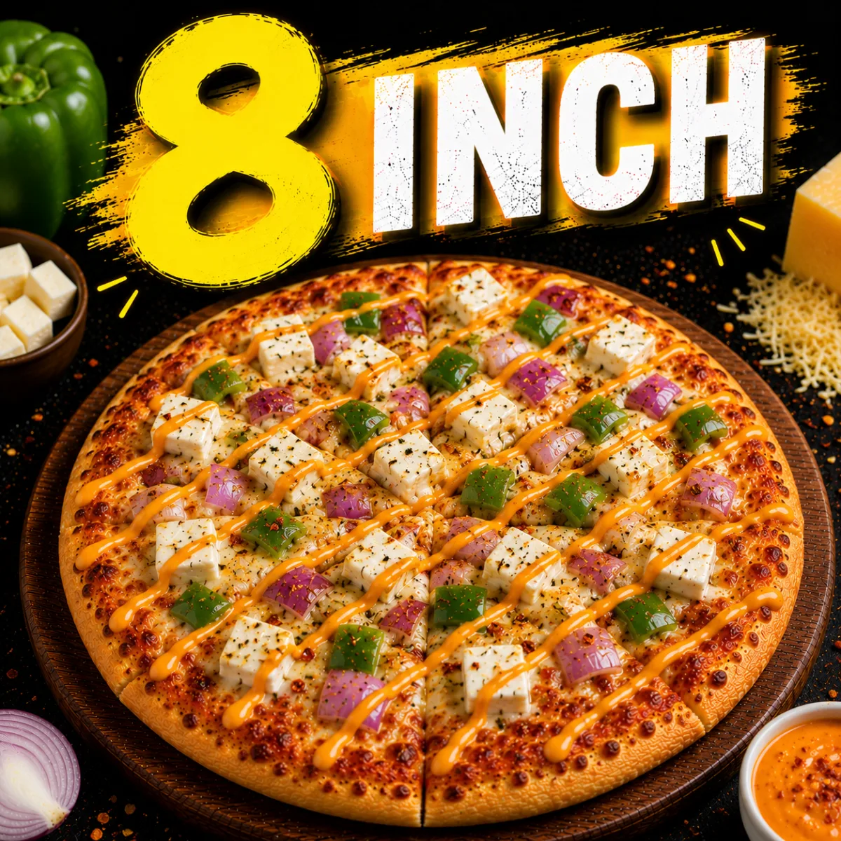 Paneer Peri Peri Pizza (8")
