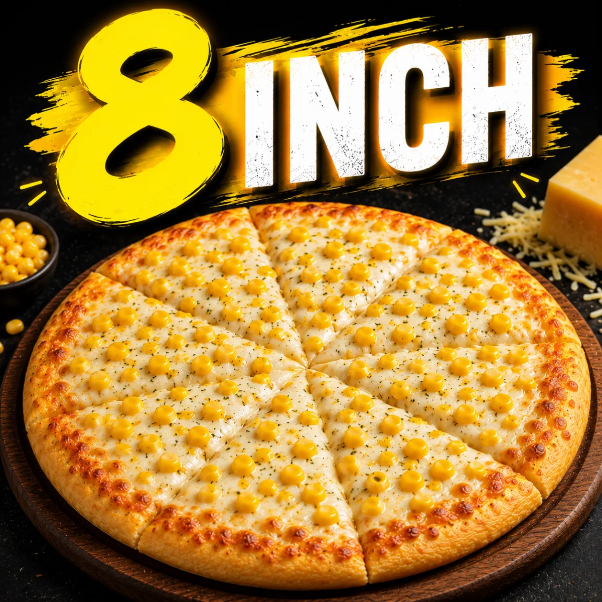 Golden Corn & Cheese Pizza (8")