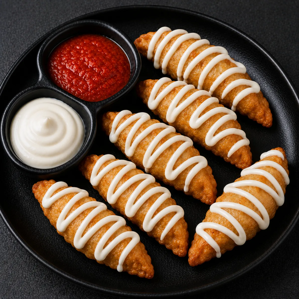 Chicken Cheese Sauce Momos Fried (6 pcs)