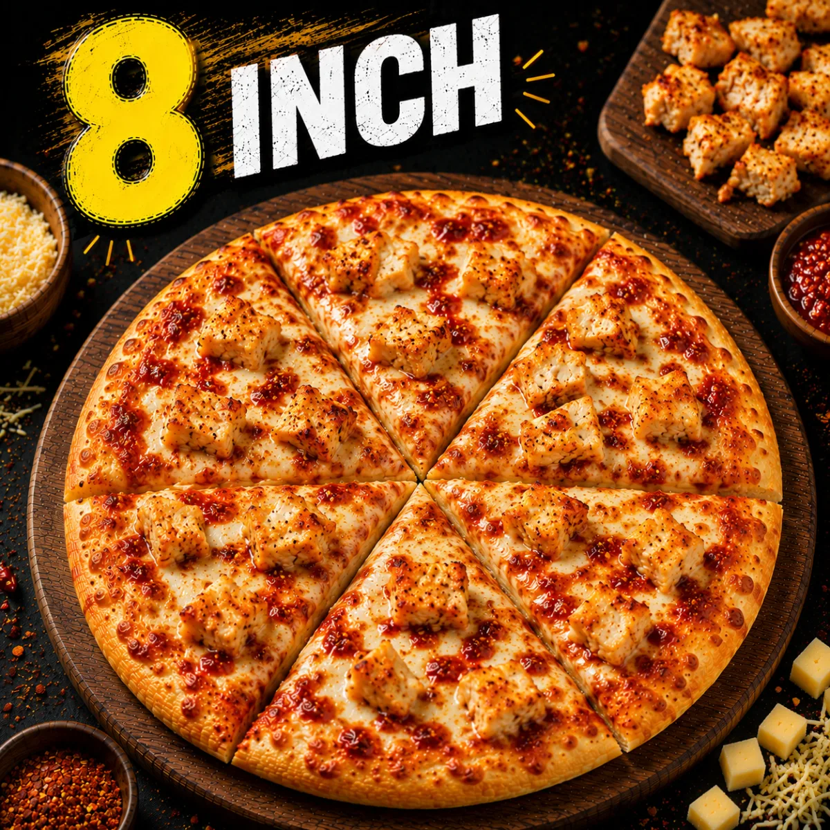 Spicy Chicken Schezwan Pizza (8")