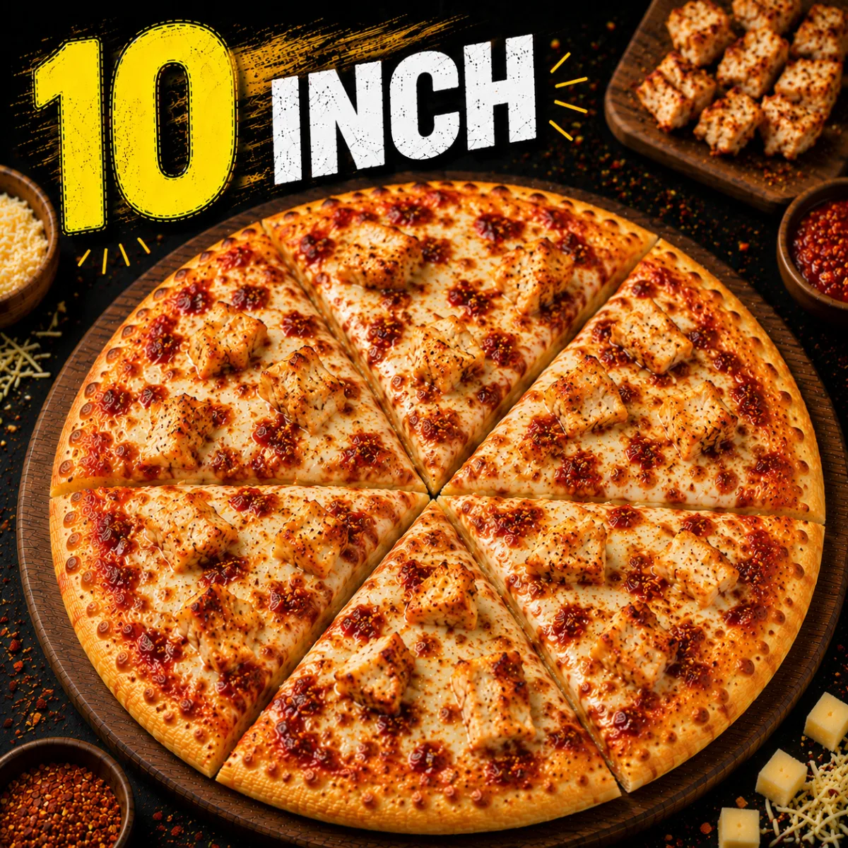 Spicy Chicken Schezwan Pizza (10")