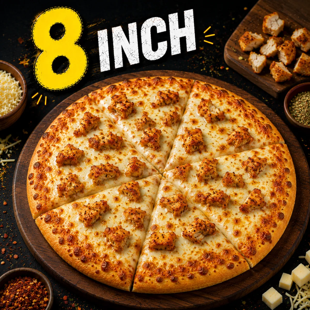 Simple Chicken Pizza (8")