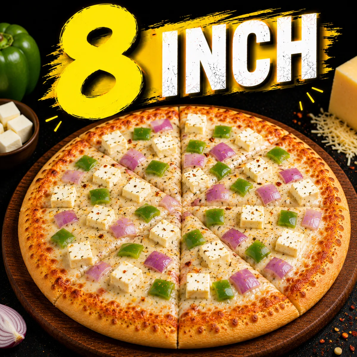 Simple Paneer Pizza (8")