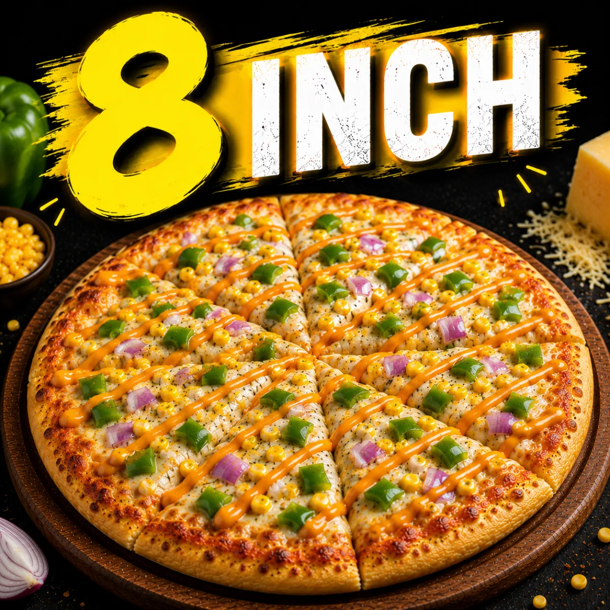 Classic Veg Peri Peri Pizza (8")